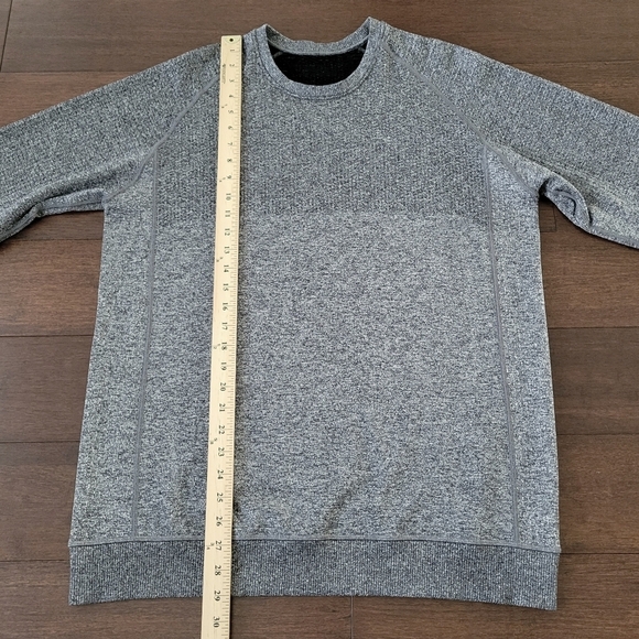 Lululemon Engineered Warmth Long Sleeve Crew Merino Wool Sweater XL Black/White - Picture 10 of 11